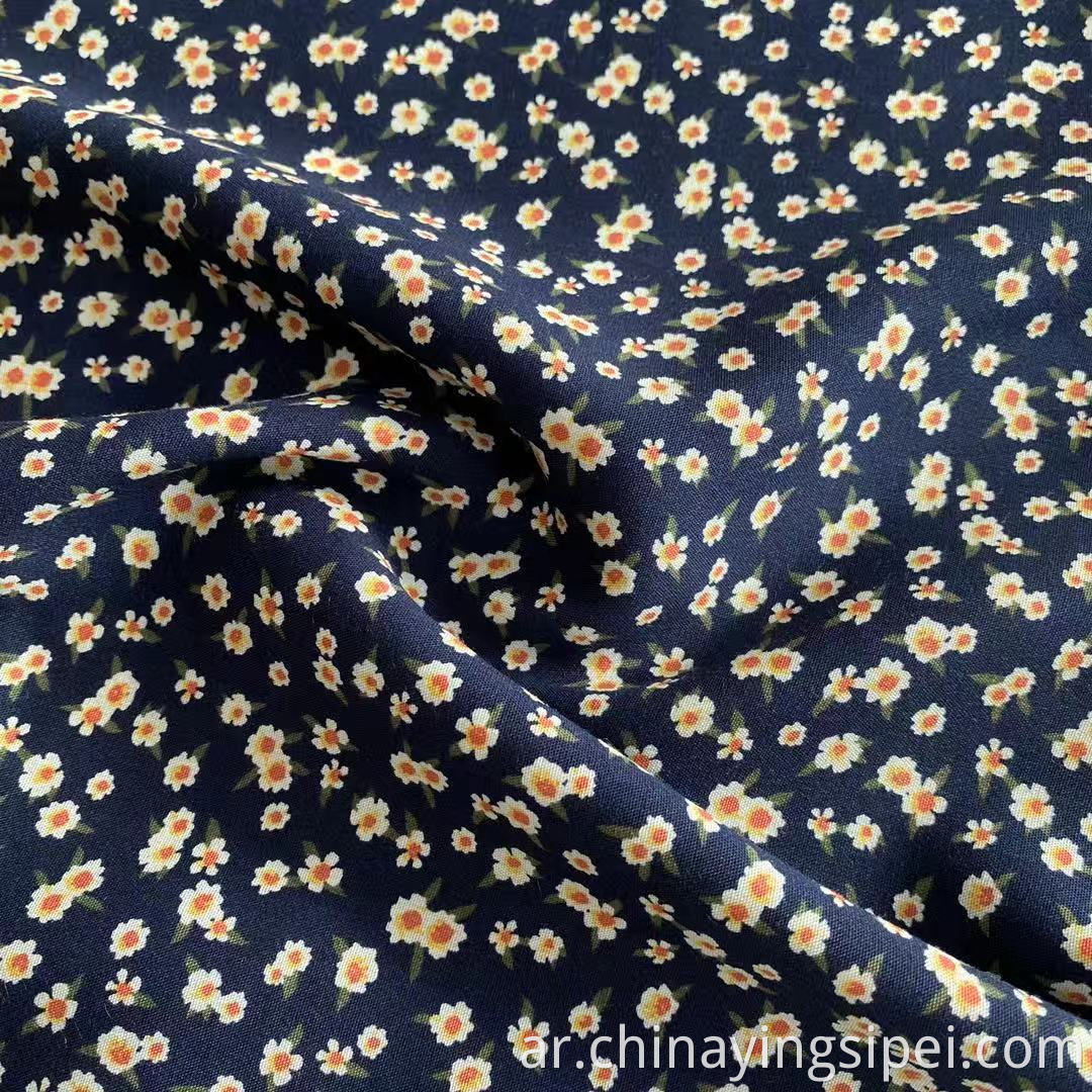 منسوج 100 ٪ تفريغ طباعة Rayon Plain Viscose Fabric 30S 120GSM مخزون سلع جاهزة